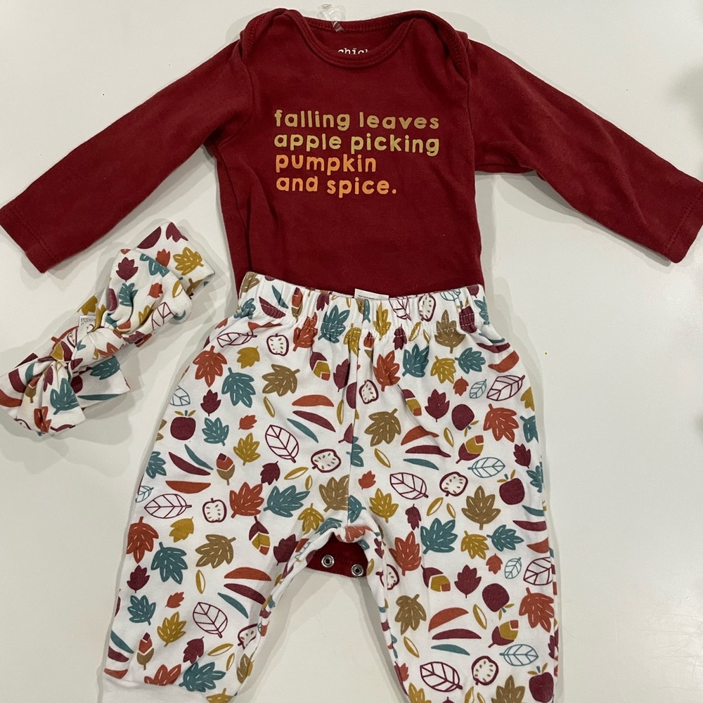 Chick Pea 3-6 months fall outfit